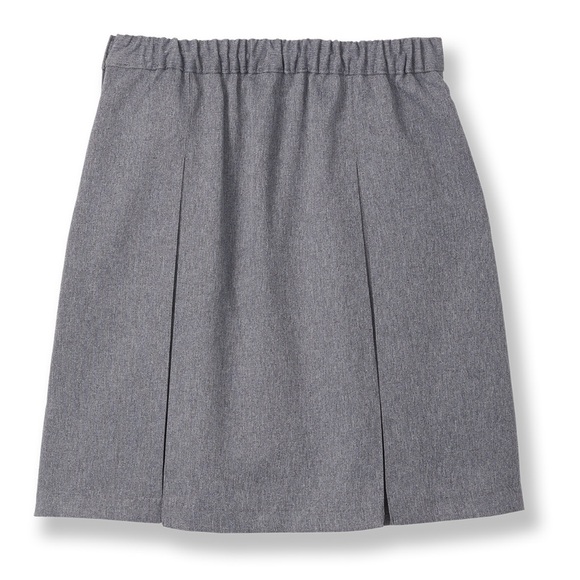 Grey Pleated Knee Length Skirt WITH Pocket - Picture 4 of 6